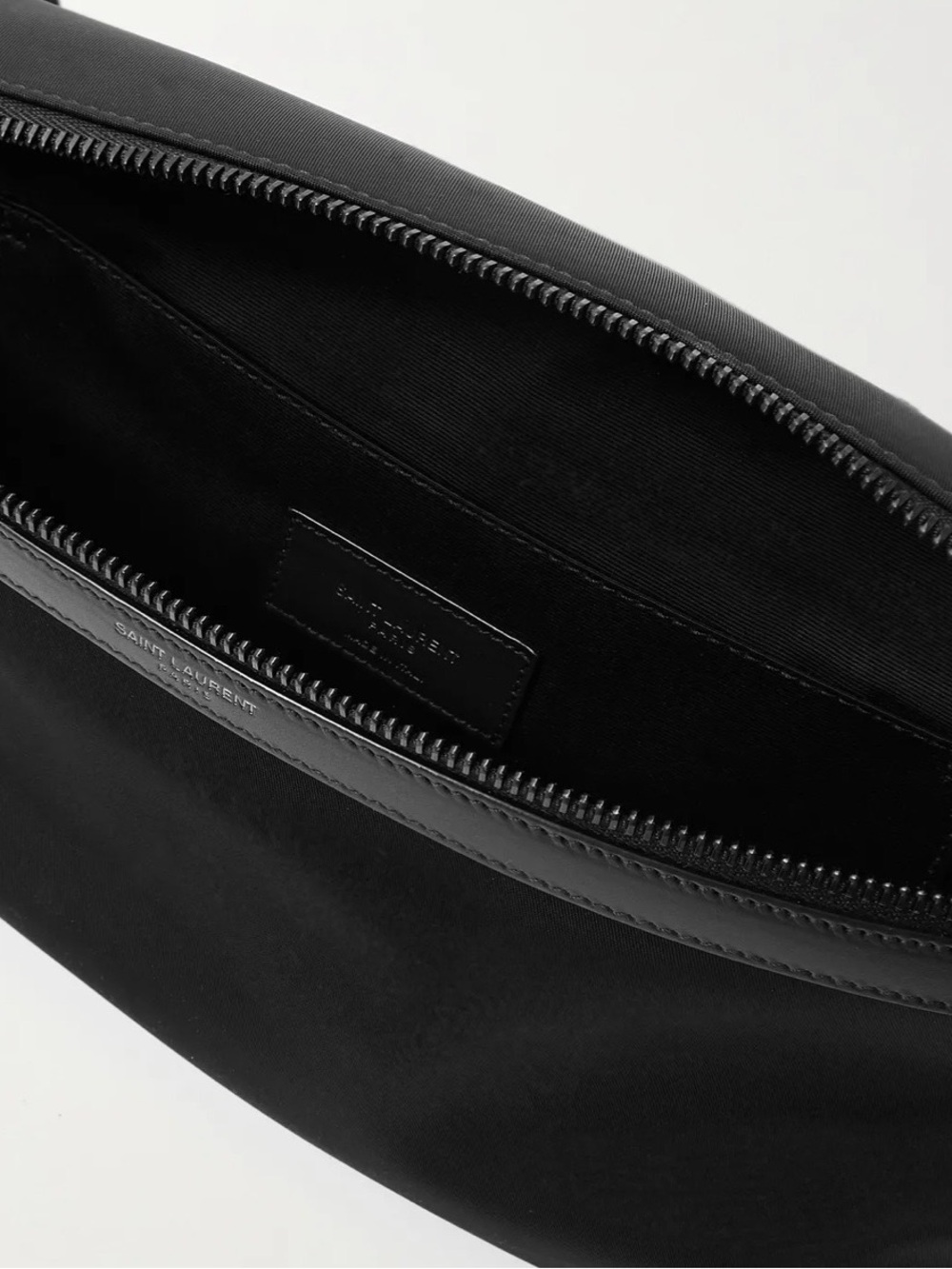 NWT CITY YVES SAINT LAURENT CROSSBODY BAG IN SMOOTH LEATHER AND NYLON - Picture 12 of 14